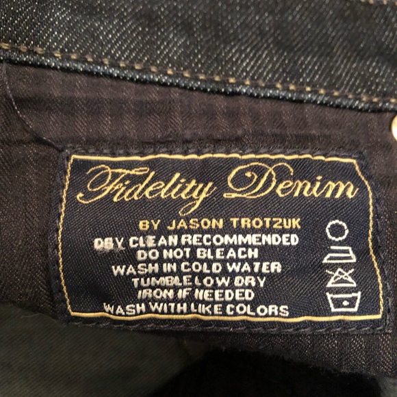 Fidelity Women’s Jeans Dark Wash Bootcut Low Rise Size 27 - Picture 3 of 6